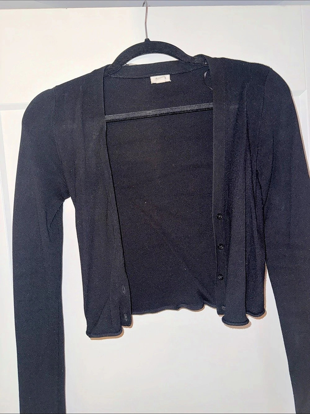 Garage Ribbed Button-Front Cardigan